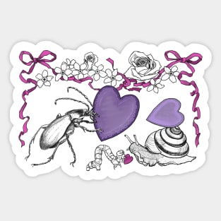 A Garden Party Valentine Sticker